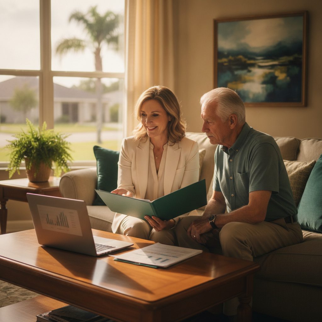 Wesley Chapel homeowner reviewing an old 401(k) statement at the kitchen table